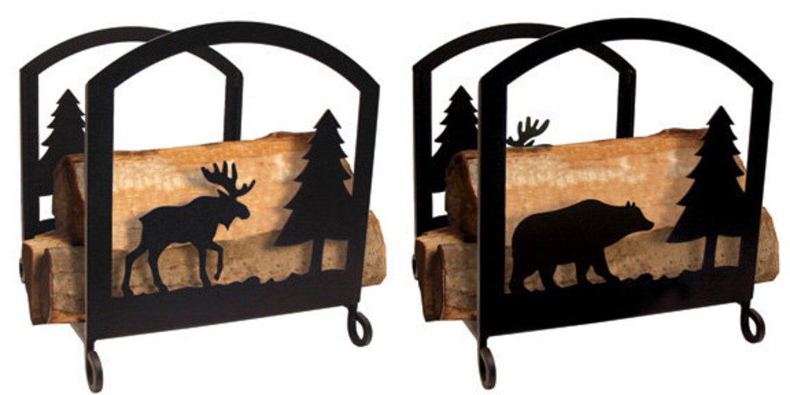 HD Decorative Wrought Iron Wood Racks in 2 Designs Proudly Etsy