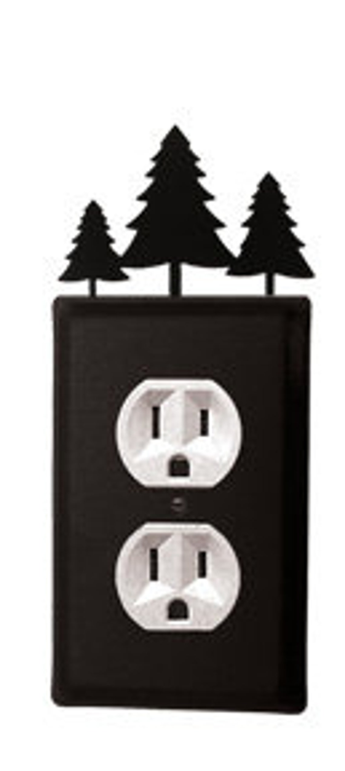Powder Coated Black Metal Electrical Outlet Covers Over 800 Etsy