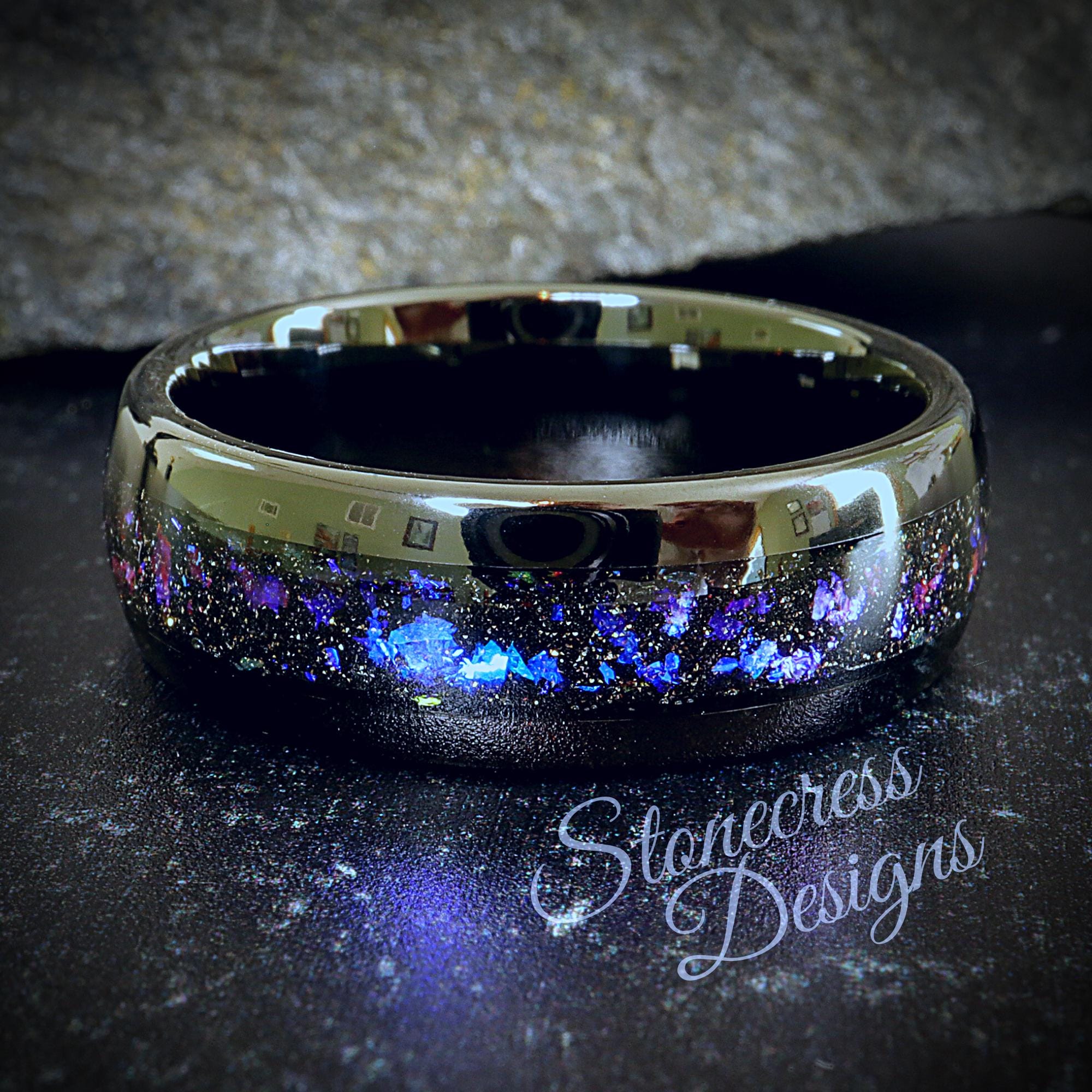 Tungsten galaxy ring discount