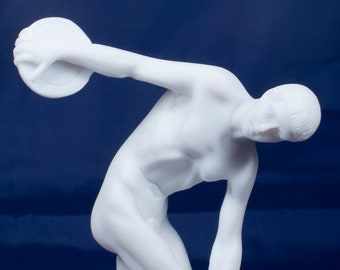 Discobolus of Myron Statue Cast Alabaster Sculpture