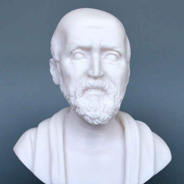 Hippocrates Father of Modern Medicine Cast Alabaster Bust