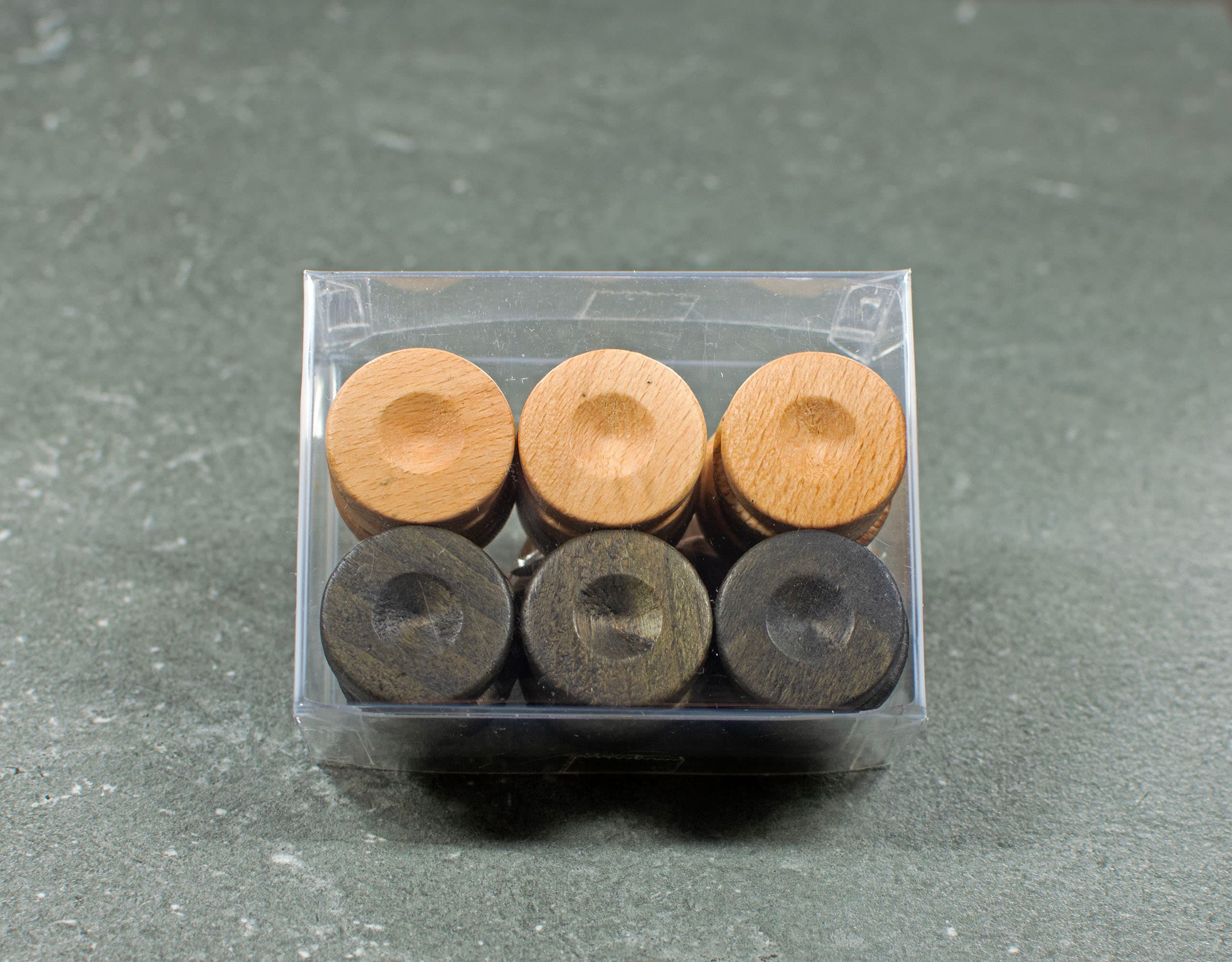 30 Βeech Wood Backgammon Checkers Chips 26mm 1.0 Inches High