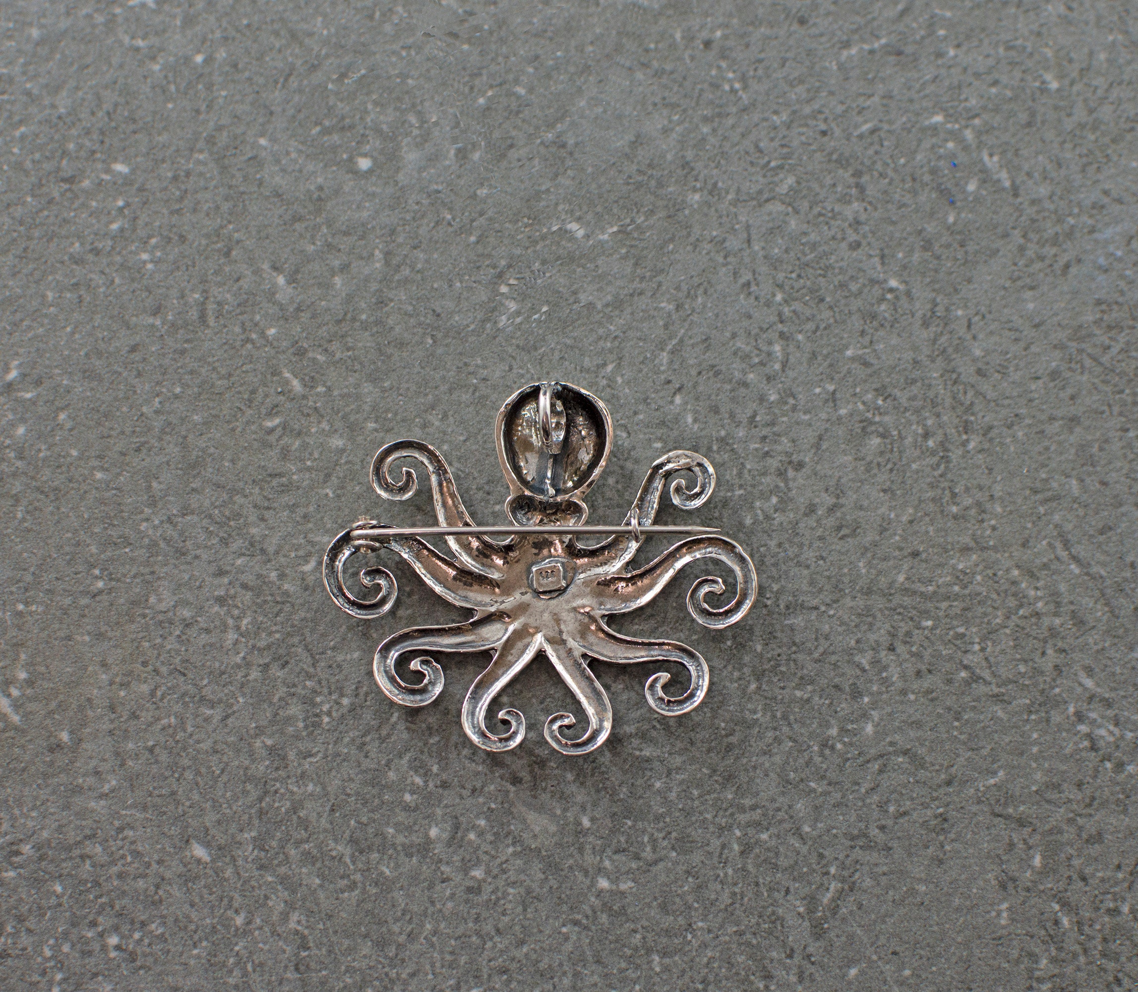 Octopus Ancient Greece Symbol of Intelligence and Ferocity Pendant Brooch  Pin 925 Sterling Silver - Etsy