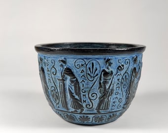 The Nine Muses Decorative Cup Blue Color - the Goddesses of Arts