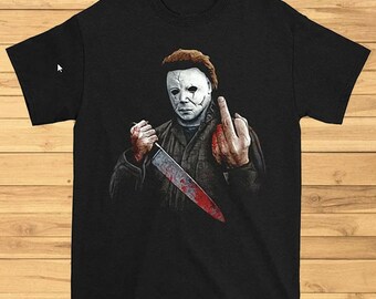 Michael myers middle finger shirt Clearance