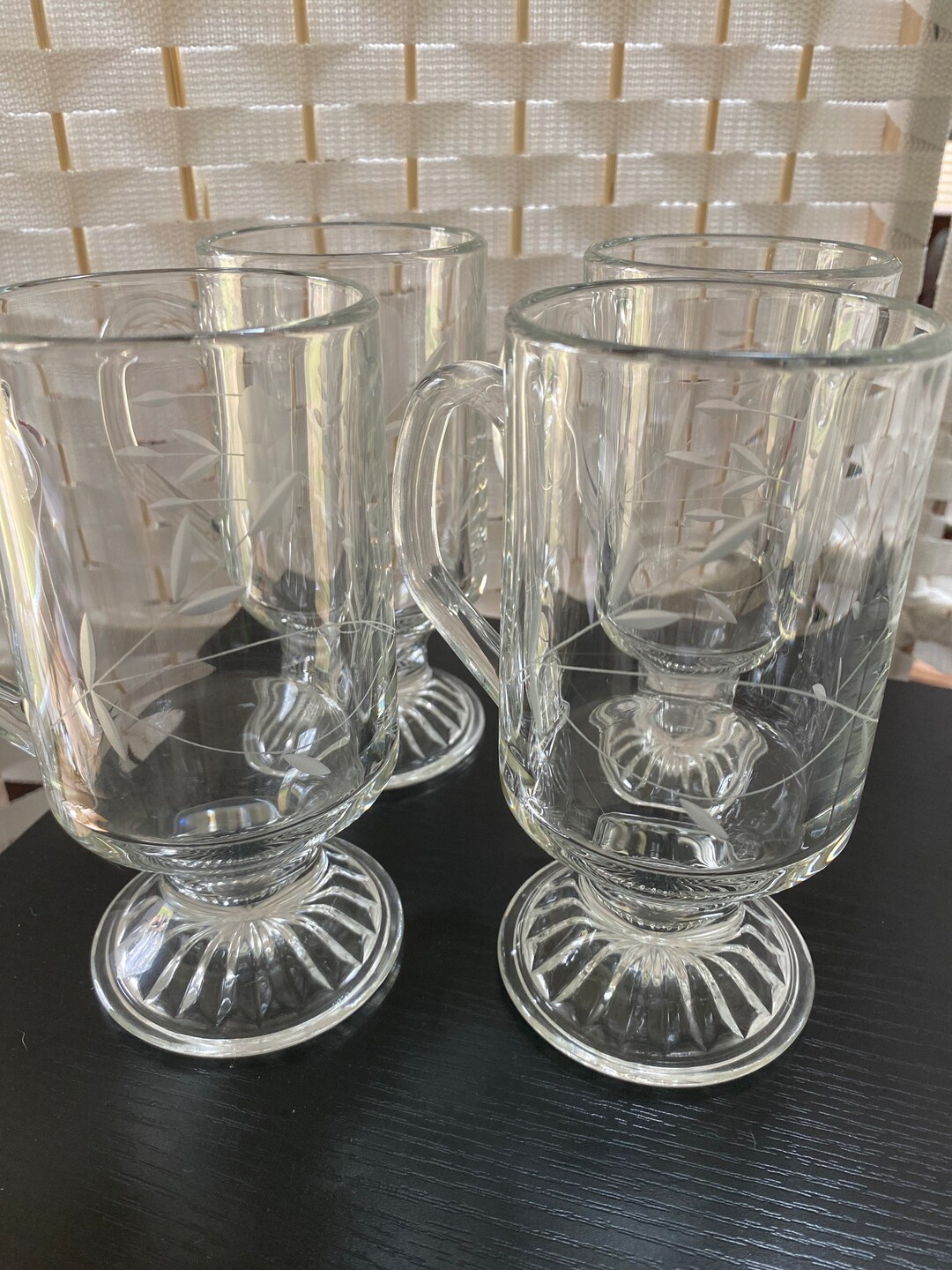 Vintage Princess House Pedestal and Handle Glass Mugs Etsy