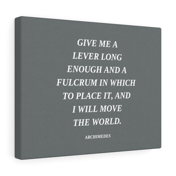 Archimede Citation De Levier Citation Mathematiques Etsy France