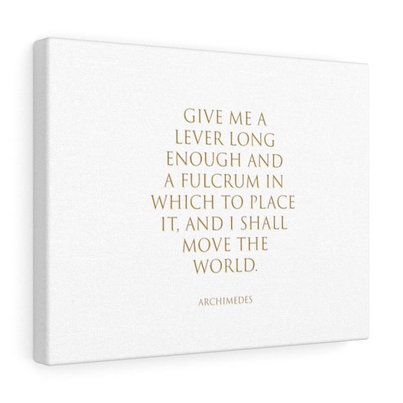 Archimede Citation De Levier Citation Mathematiques Etsy France