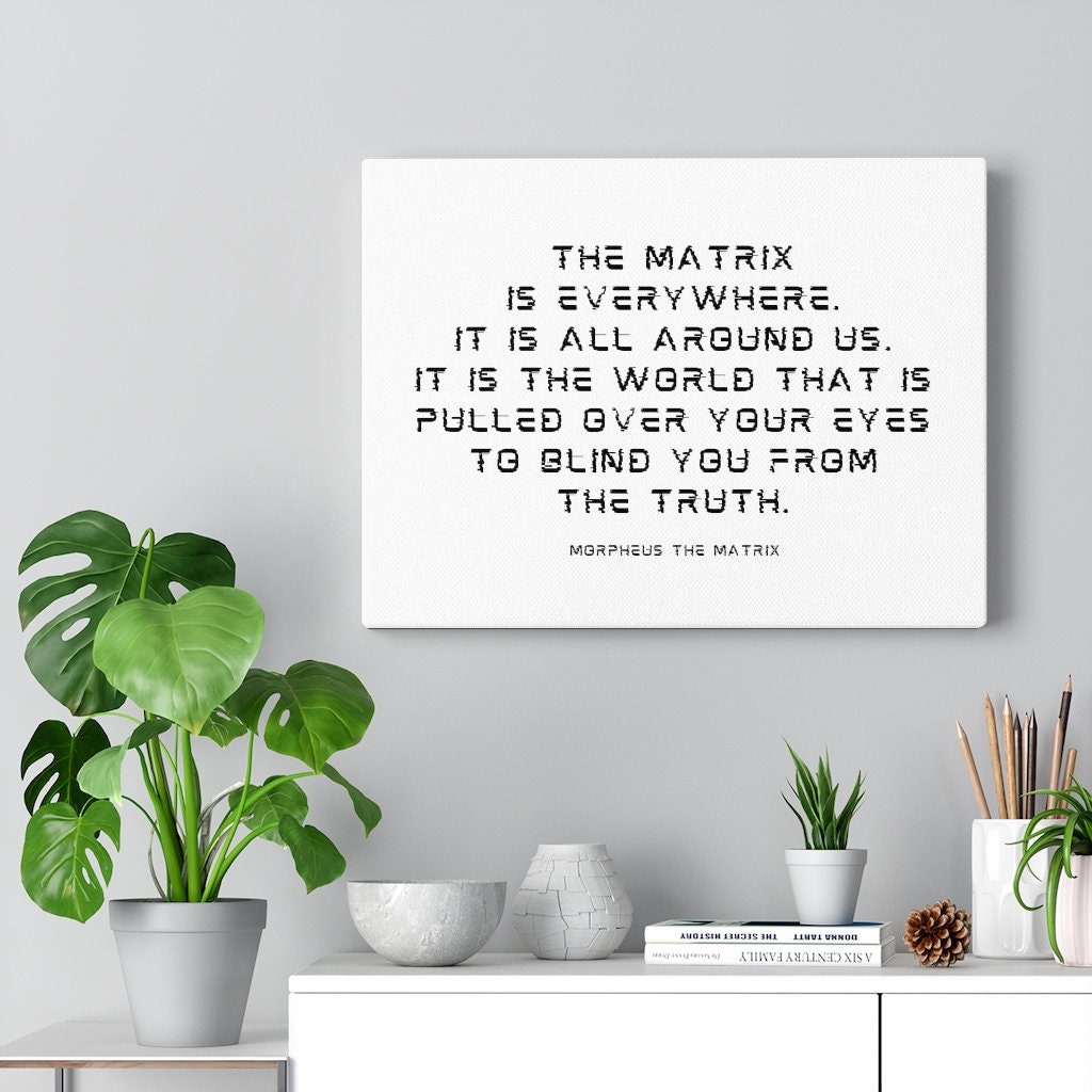 The Matrix Morpheus Quote Morpheus Canvas Mgtow Men | Etsy