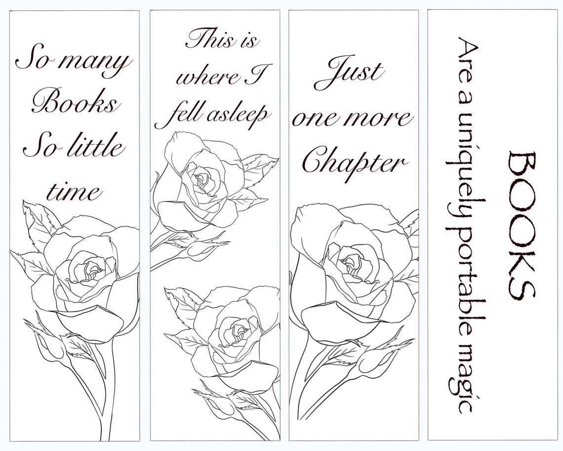 Instant Download Printable DIY Bookmarks Make Your Own | Etsy