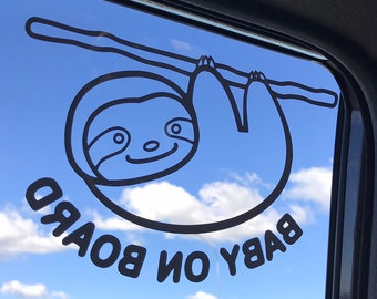 Baby On Board Decals - Sloth