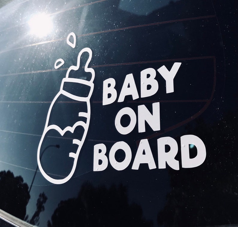 Baby on Board Decal Milk Bottle