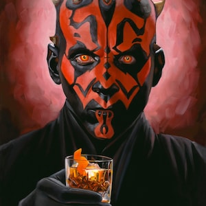 Darth Maul, Starwars, Disney, Star Wars Art, Oil Painting, Canvas Print, Giclee Print, Art Reproduction, Disney Art, Fan Art