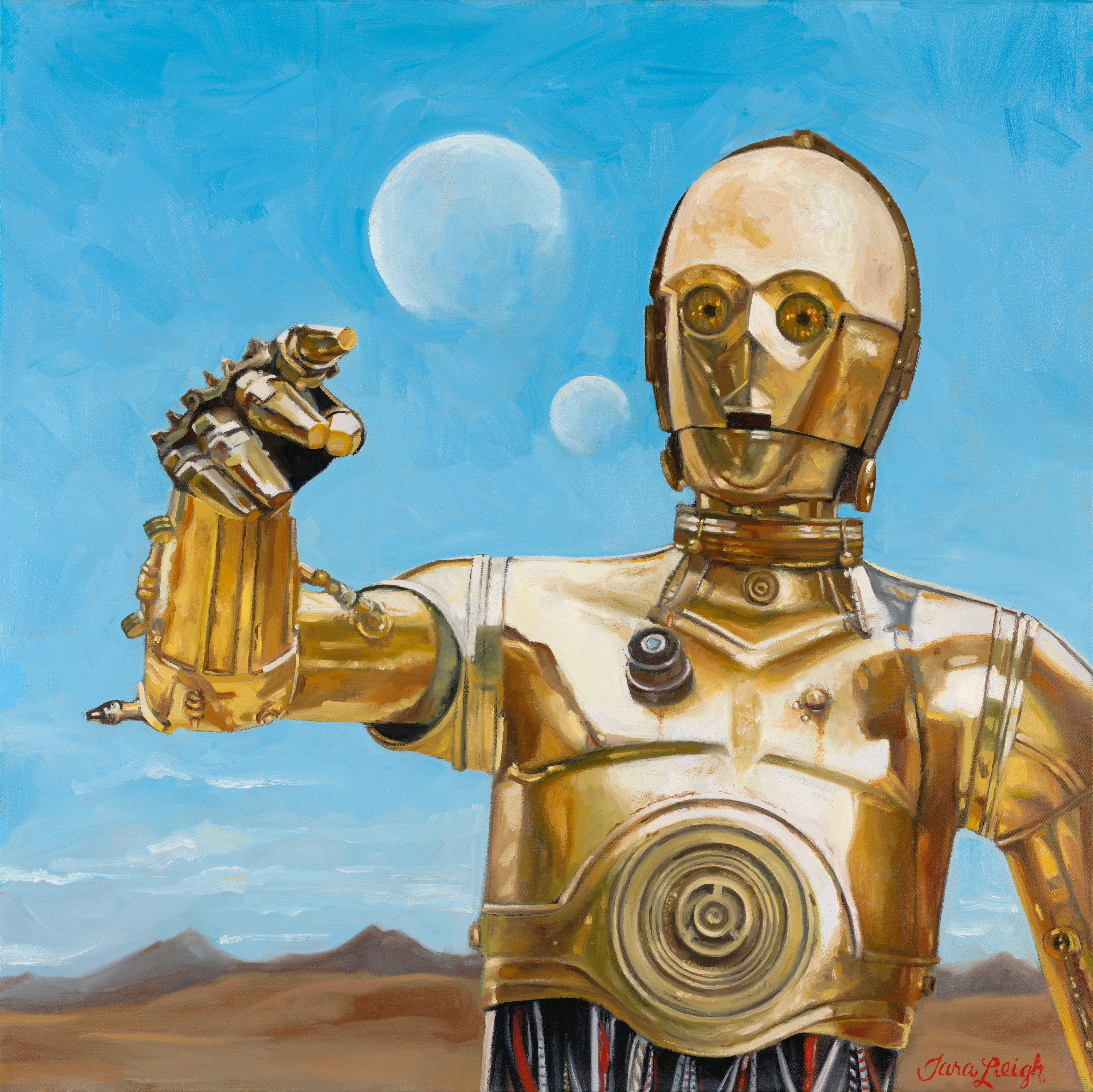 C-3PO, Star Wars, Disney, Star Wars Art, Disney Art, Print, Art Print,  Canvas Print, Oil Painting, Reproduction, Fan Art, Droid