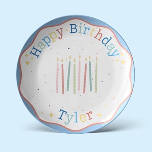 Personalisierter alles Gute zum Geburtstag-Teller für Jungen Geburtstags-Teller für Mädchen Geschenk für Kind kundenspezifisches Geburtstags-Andenken Geschenk für Geburtstags-Traditionsgeschenk