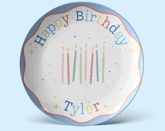 Personalized Happy Birthday Plate for boy birthday plate for girl gift for child custom birthday keepsake gift for birthday tradition gift