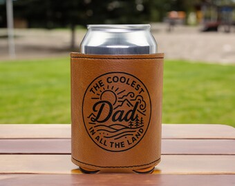 Enfriador de latas de regalo para papá, el papá más genial de todo el país. Portavasos para papá. Portavasos para exteriores. Enfriador de latas de regalo para papá. Regalo de niños.