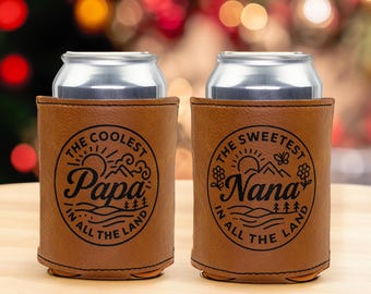Regalo para papá y abuela: Enfriador de latas. El papá más genial del mundo. Portavasos para el abuelo, regalo de los nietos.