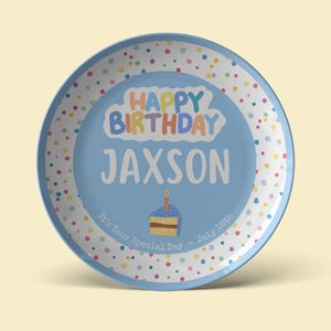 Personalized Happy Birthday Plate, Custom Keepsake birthday gift, it&#39;s your special day reusable Children’s Birthday Tradition Plate