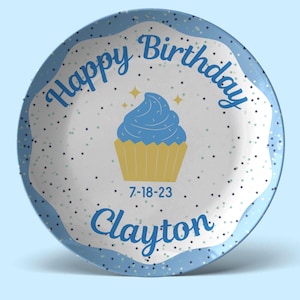 Personalized Happy Birthday Plate for boy birthday gift for child custom birthday keepsake gift for birthday tradition gift for bday party