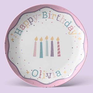 Personalisierter alles Gute zum Geburtstag Teller für Mädchen Geburtstagsgeschenk für Kind benutzerdefinierte Geburtstagskuchenplatte Andenken für Geburtstagstraditionsgeschenk