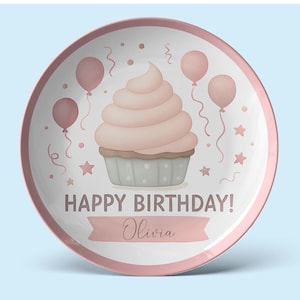 Personalized Happy Birthday Plate for girl custom birthday keepsake gift for birthday tradition gift