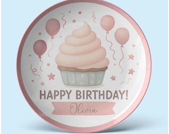 Personalized Happy Birthday Plate for girl custom birthday keepsake gift for birthday tradition gift