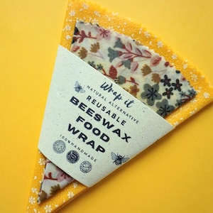 Round Beeswax Food Wrap Set: Organic Reusable Wraps