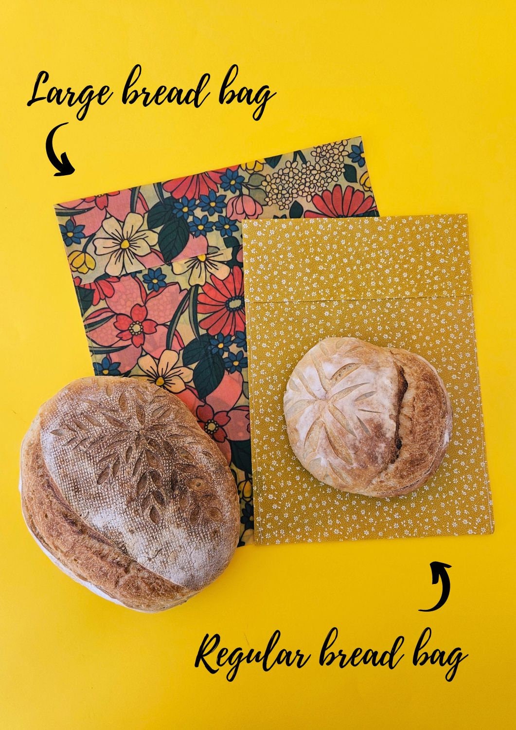 2 Sacchetti Per Pane In Cotone E Cera D'Api – Riutilizzabili E Lavabili – 31,8 X 40,6 Cm – Per Pane Fatto In Casa - 3