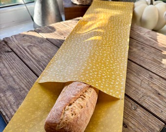 Baguette bag: Reusable beeswax baguette bag