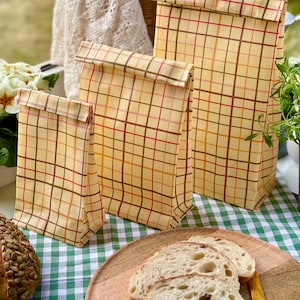 Beeswax bread bag, beeswax wrap, sourdough bread bag, linen bread bag, keeki bag, sac à pain, Brotbeutel, xl bread bag