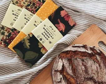 XL Reusable Beeswax Food Wrap: Sourdough Bread Wrap - 16x16 or 20x20