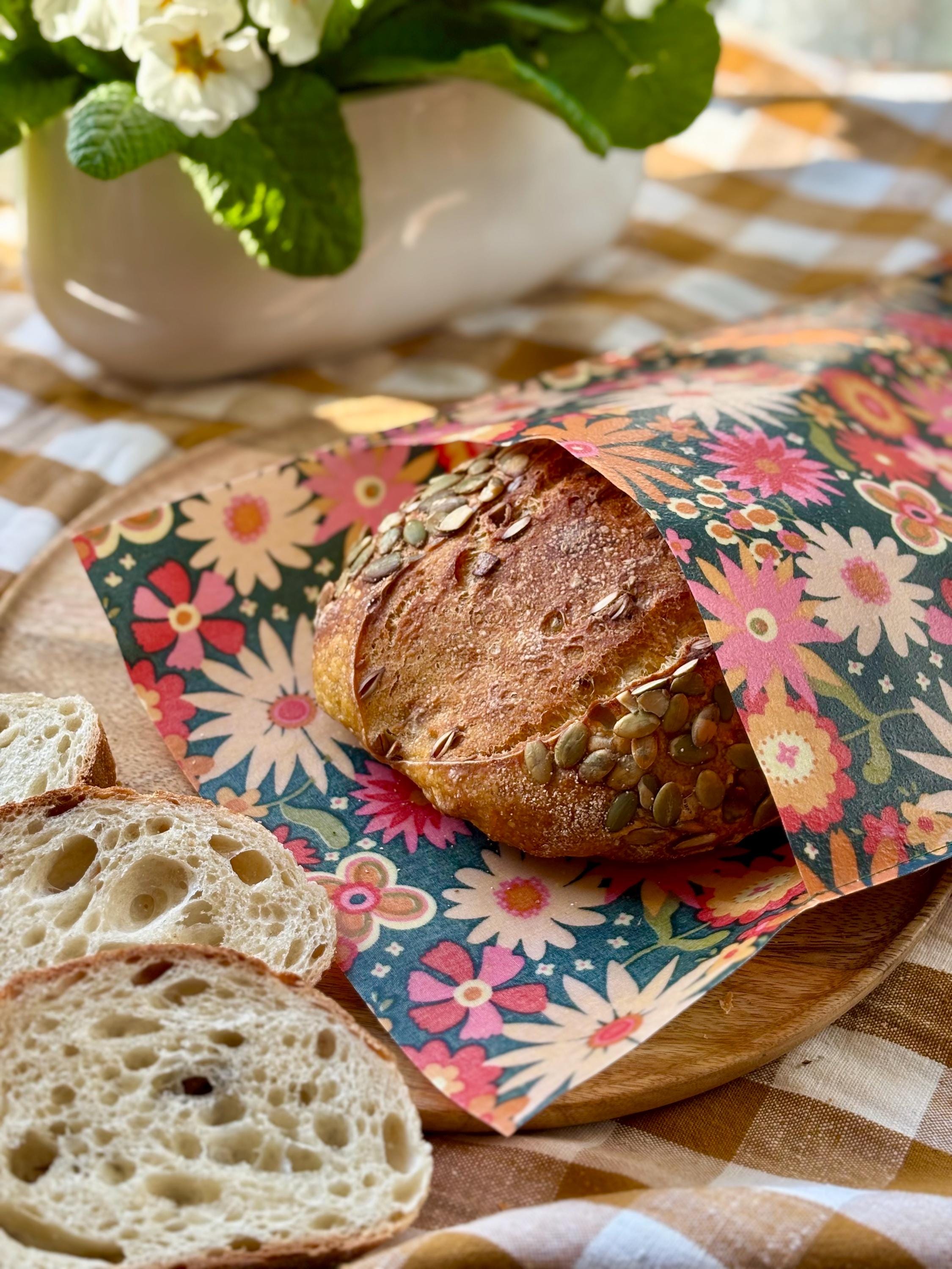 Bienenwachs Brotbeutel - Extra Große Brotverpackung - Wiederverwendbare Brottasche - Sauerteigbrottasche XL