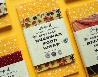 Beeswax wraps - Set 2 in 1 | Reusable beeswax wrapper for food