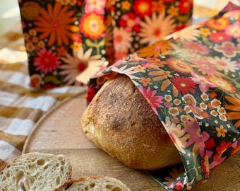 Beeswax bread bag XL - reusable beeswax food bag