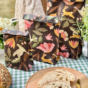 Beeswax bread bag, beeswax wrap, sourdough bread bag, linen bread bag, keeki bag, sac à pain, Brotbeutel, xl bread bag, food bag