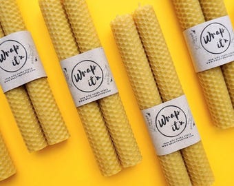 Beeswax Candle set of 2: Eco-Friendly, Toxin-Free, Energy cleansing tapers