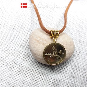 Denemarken ketting kleine zeemeermin - vintage Kopenhagen-penning 1966-1967 - beeldhouwwerk kleine zeemeermin - Deens sprookjessouvenir.