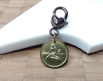 Danish Little Mermaid Coin Charm - Copenhagen 1966-1967 Fare Token