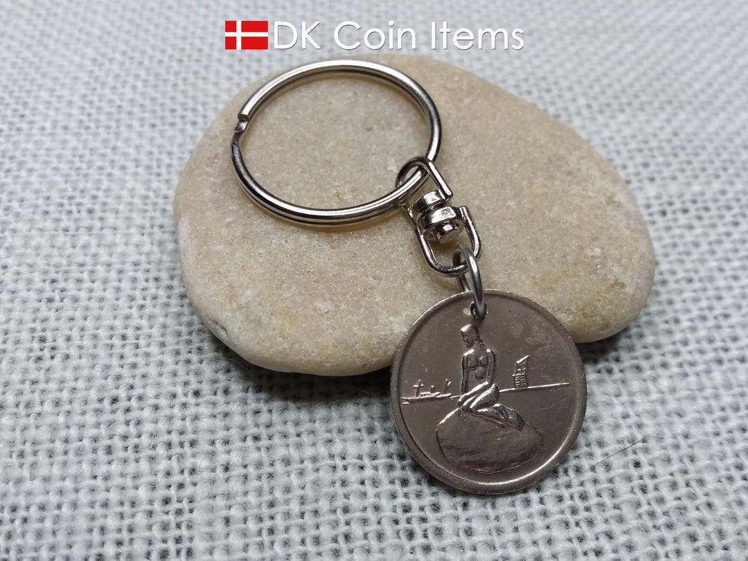 Danish Little Mermaid Keychain: Copenhagen Vintage Token Coin 1966-1967 ...