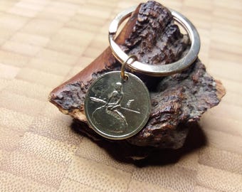 The Little Mermaid Denmark Coin Keychain - Fare Token Copenhagen 1966-1967