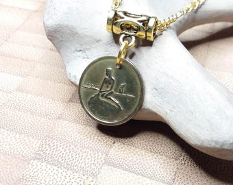 Little Mermaid Coin Necklace – Denmark Copenhagen Token Pendant 1966-1967