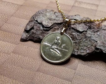 Denmark Little Mermaid Coin Necklace – Copenhagen 1966 Token Pendant