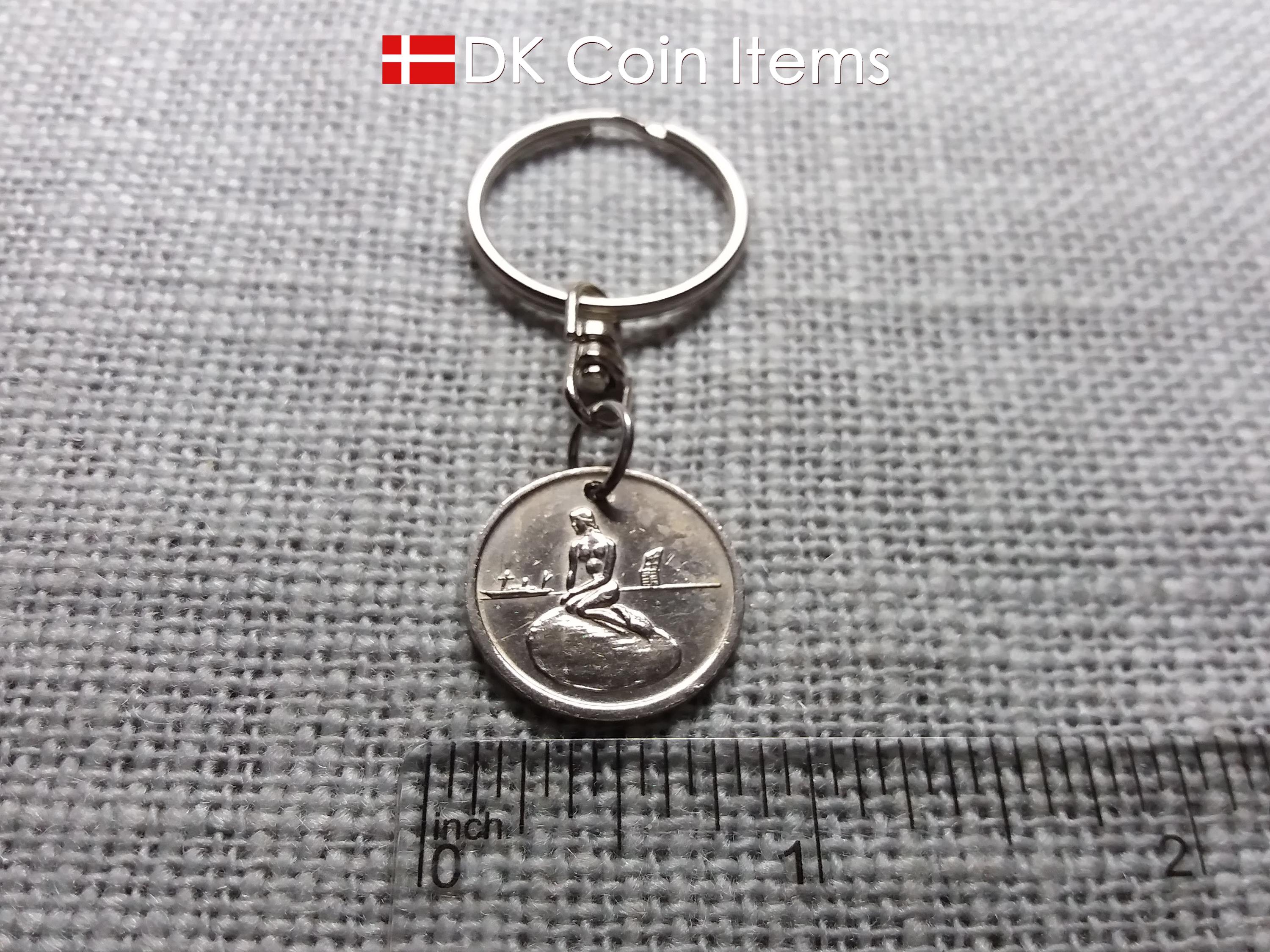 Danish Little Mermaid Keychain: Copenhagen Vintage Token Coin 1966-1967 ...