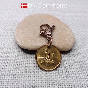 Kleine zeemeermin Kopenhagen Denemarken penningmunt bedel - Deense vintage token - Copenhagen Trams 1966 - 1967 - Deens souvenircadeau