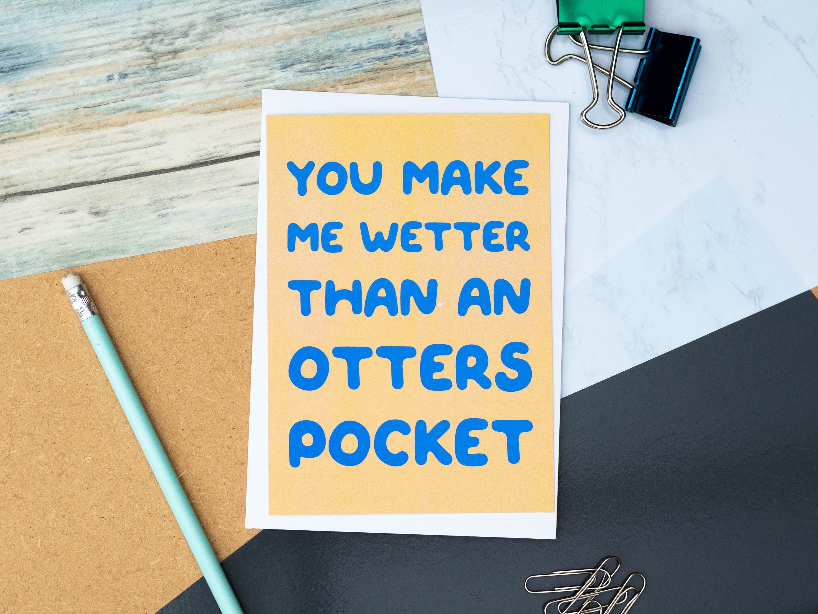 You Make Me Wetter Than An Otters Pocket Rude Card Etsy