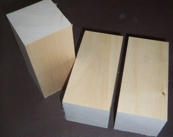 Linden wood, lime wood squares, 3 pieces 150 x 72 x 72 mm, turning, carving, turning wood, craft wood, crafting, carving wood, lime