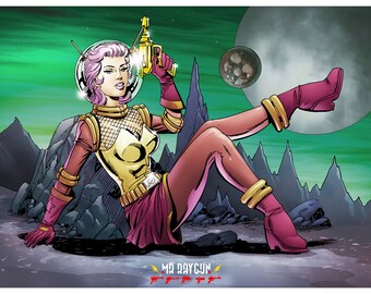 BOB LAYTON Ray Pistola Chica Arte Impresión