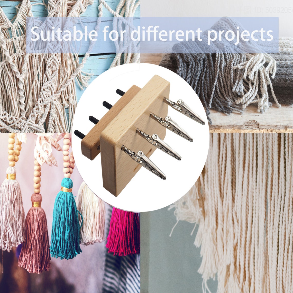 Fringe Twister With 4 Clips Wood Cord Maker Tool for Quickly Etsy