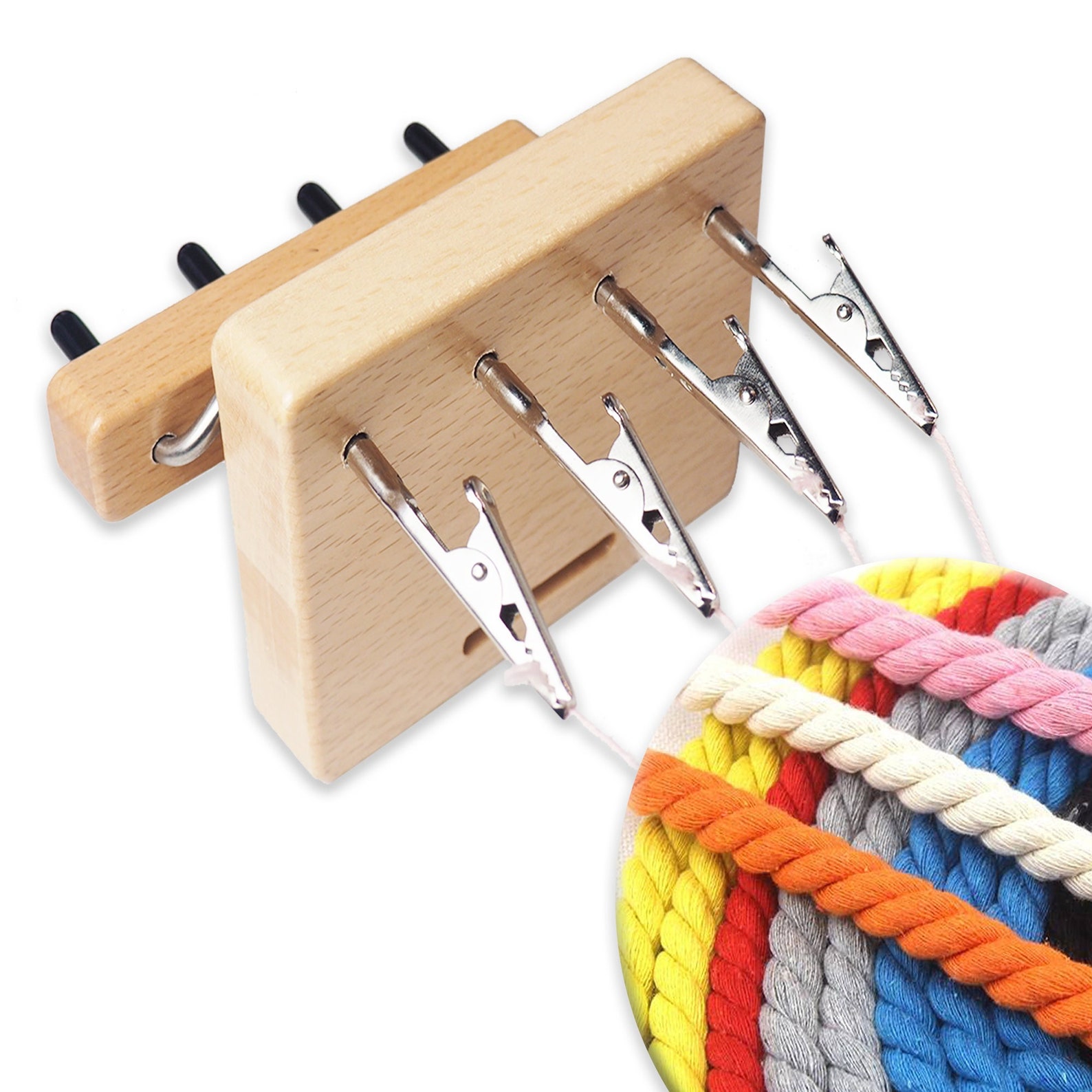 Fringe Twister With 4 Clips Wood Cord Maker Tool for Quickly Etsy